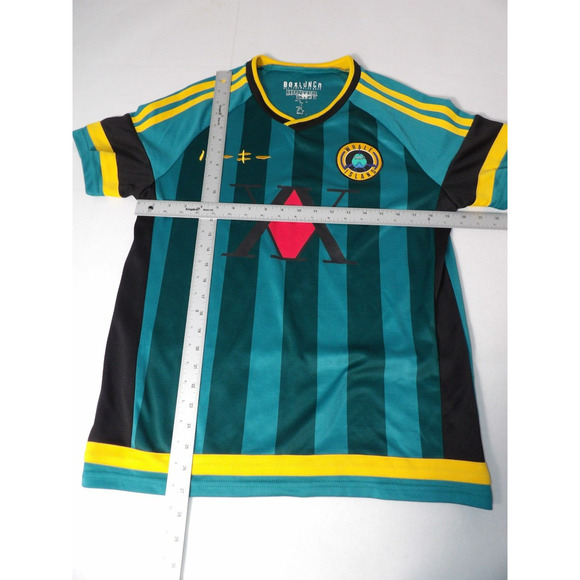 Box Lunch Hunter Whale Jersey Mens Small XX Freecs 405 Teal Yellow - Picture 5 of 8